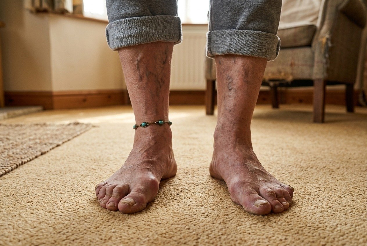 Stopy zniszczone latami złego obuwia